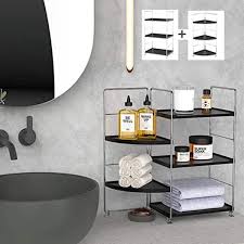 dyiom 3 tier bathroom countertop organizer vanity tray cosmetic and makeup storage kitchen e rack standing shelf black