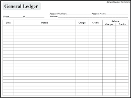 Free Printable General Ledger Forms Template Excel