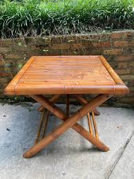 Bamboo Folding Table And Chair Patio