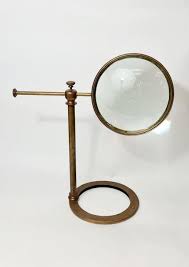 Large Brass Magnifying Glass Curious