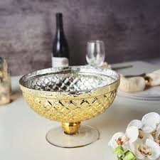 12 Gold Mercury Glass Compote Vase