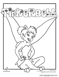 tinkerbell coloring pages printable for