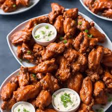 buffalo wings with blue cheese dip