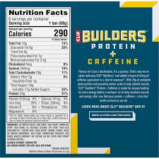 clif builders protein bar with caffeine