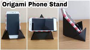 When the holder is dry, you can add specific material such as a wire or plastic to hold the bottom part of the phone. How To Make Paper Mobile Stand Diy Origami Phone Stand Holder Youtube