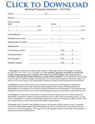 Sample Wedding Photography Contract Template