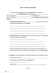 Event Planning Contract Free Sample Docsketch