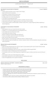 product management internship resume