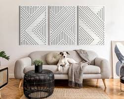 Geometric Wood Wall Art Set Geometric