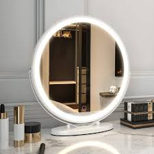 large round vanity makeup desk mirror