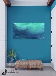 Dark Blue Aqua Cobalt Wall Art Large