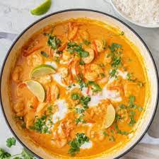 red curry shrimp with coconut milk