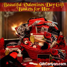 Need some valentine's gift ideas? Beautiful Valentines Day Gift Baskets For Her Gift Canyon