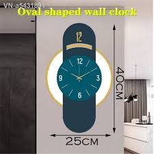 Oval Shaped Wall Clock Room European
