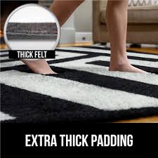 gorilla grip extra plush felt and natural rubber pad protects floors reduce noise thick cushioned gripper 5x7 ft hardwood area rugs cushion suppor