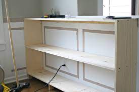 how to build a half wall bookcase