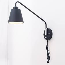 Black Wall Lamp Plug In Wall Light