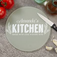 Personalized Round Glass Cutting Boards