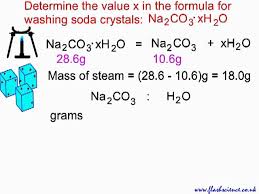reacting m calculation water of