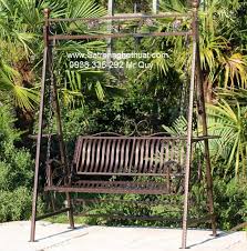 wrought iron swing garden art