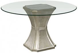 Clear round glass tabletop may you use as office tables, lobby tables, business meetings tables, dining tables. Glam 60 Round Glass Top Vanesta Dining Table 1stopbedrooms