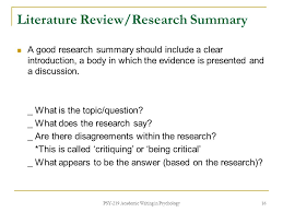 A literature review may stand alone and be assigned or published as a discrete entity. Psy 219 Academic Writing In Psychology Fall Cag University Faculty Of Arts And Sciences Department Of Psychology Inst Nilay Avci Week Ppt Download