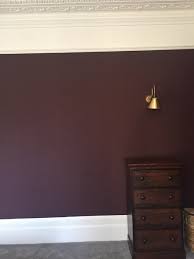 plummy purple walls and pale grey