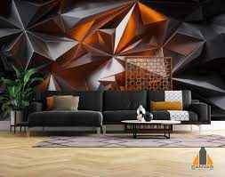 3d Crystallized Wallpaper Canvas And