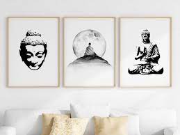 Buddha Artwork Print Set Of 3 Spiritual