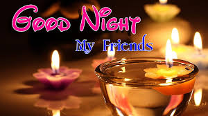 friends candles background good night