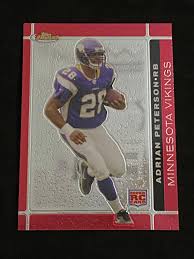 Related calvin johnson rookie cards. Sold Price Mint 2007 Topps Finest Adrian Peterson Rookie 112 Red Football Card Invalid Date Edt