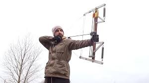 slick diy compound bow uses coiled