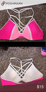 Neon Pink Colorblock Swimsuit Top Victorias Secret Swimsuit