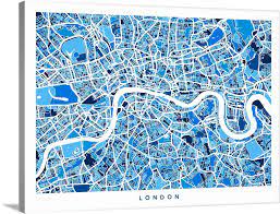 London England Street Map Wall Art