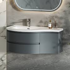 35 Floating Curved Bathroom Vanity