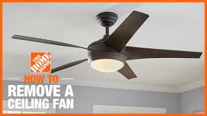 How to Remove a Ceiling Fan | The Home Depot - YouTube
