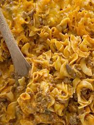In the same saucepan, mix together the campbell's cream of mushroom soup, milk/water and gruyere cheese. Ground Beef Country Casserole Together As Family