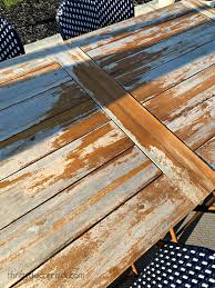 saving a damaged wood outdoor table