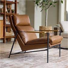 kinsley leather chair west elm