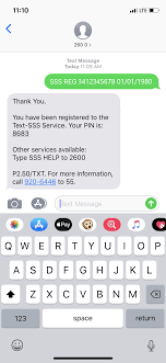 how to get your sss prn thru text sss