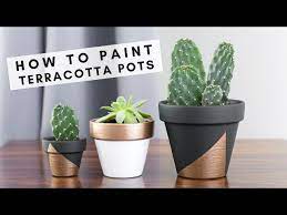 How To Paint Terracotta Clay Pots Using