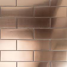 Set of 4 copper tiles ~ kitchen backsplash ~ outdoor ~ 4 x 4 tileze 5 out of 5 stars (21) $ 60.00. Copper Subway Tile 2x6 In Stainless Steel Tilebar
