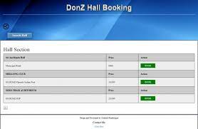 hall booking project in php with