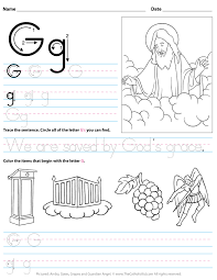 catholic alphabet letter g worksheet