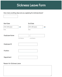 20 sample letter asking for donations for a sick coworker asking. Sickness Leave Form Template Jotform