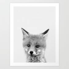 Fox Wall Art Nursery Decor Animal Art