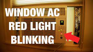 blinking red light on window ac unit