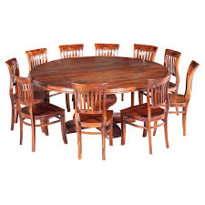 Solid black walnut dining room table. Sierra Nevada Round Rustic Solid Wood Dining Table Chair Set
