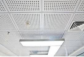 dotted gypsum ceiling tiles work at