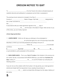 Free Oregon Eviction Notice Forms Process And Laws Pdf